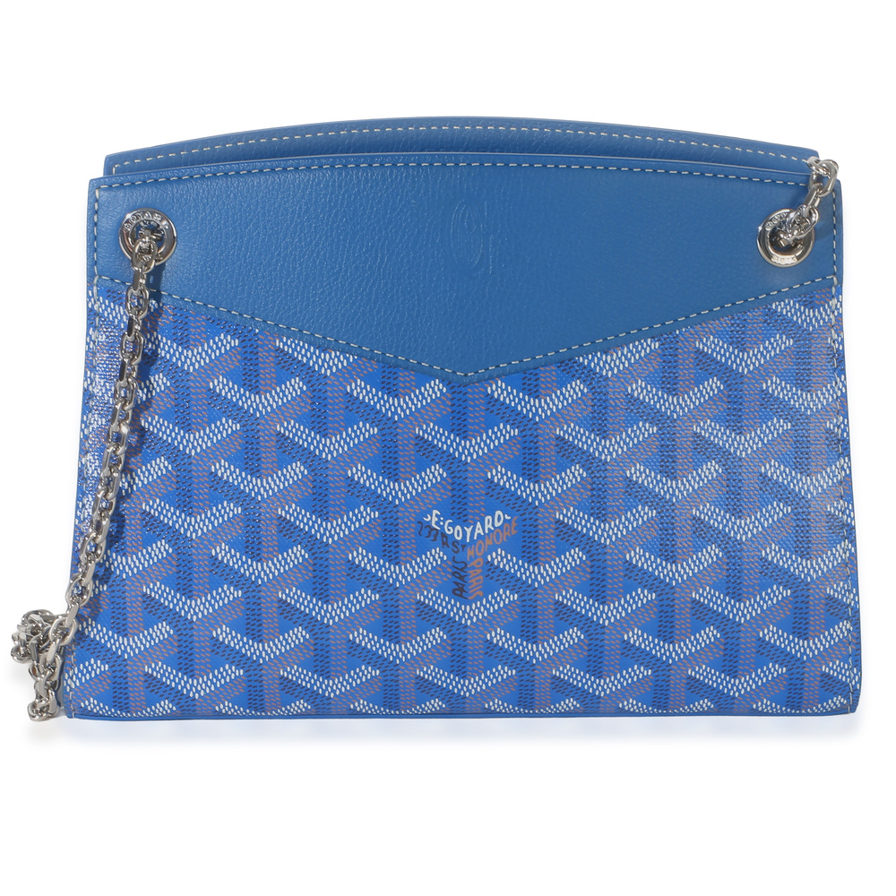Goyard Blue Goyardine Canvas Mini Rouette Structure